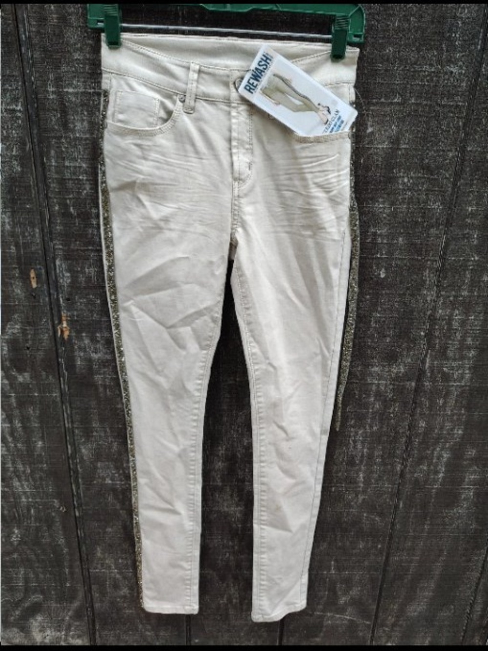 Rewash Brand Tuxedo Glam Skinny and Rise Jeans